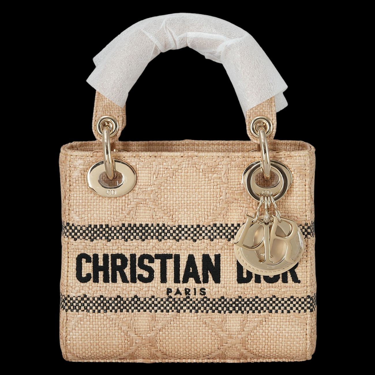 CHRISTIAN DIOR(USED)크리스찬디올 레이디 D LITE 미니 라피아